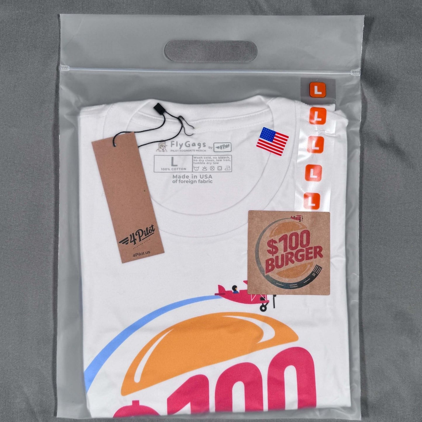$100 BURGER PREMIUM TEE THE PARODY HANGAR