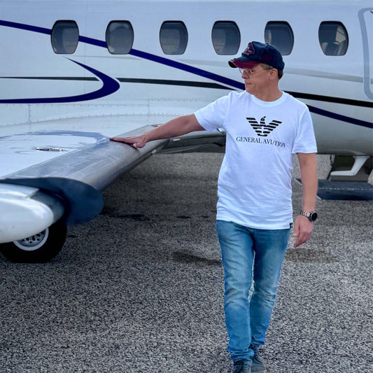 GENERAL AVIATION PREMIUM TEE THE PARODY HANGAR