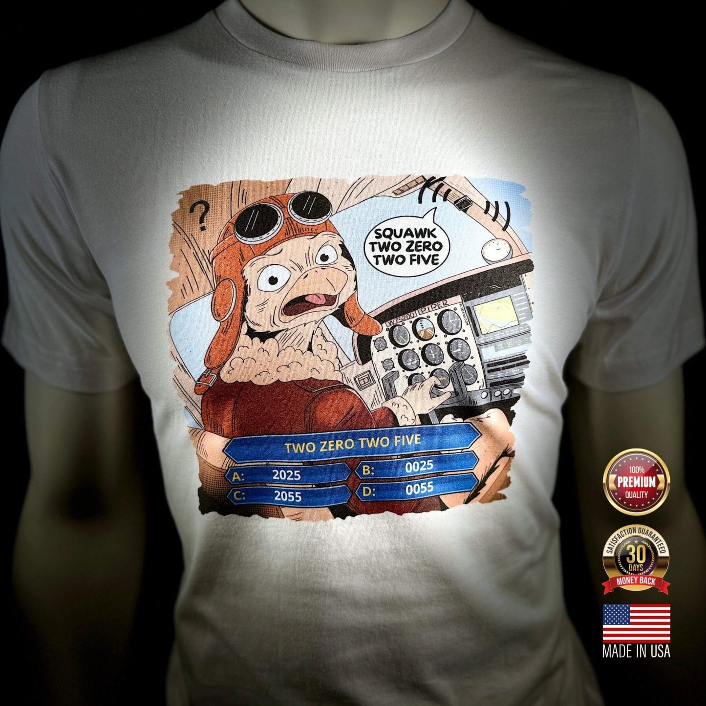 SQUAWK 2025 PREMIUM TEE CAPTAIN STRAUSS