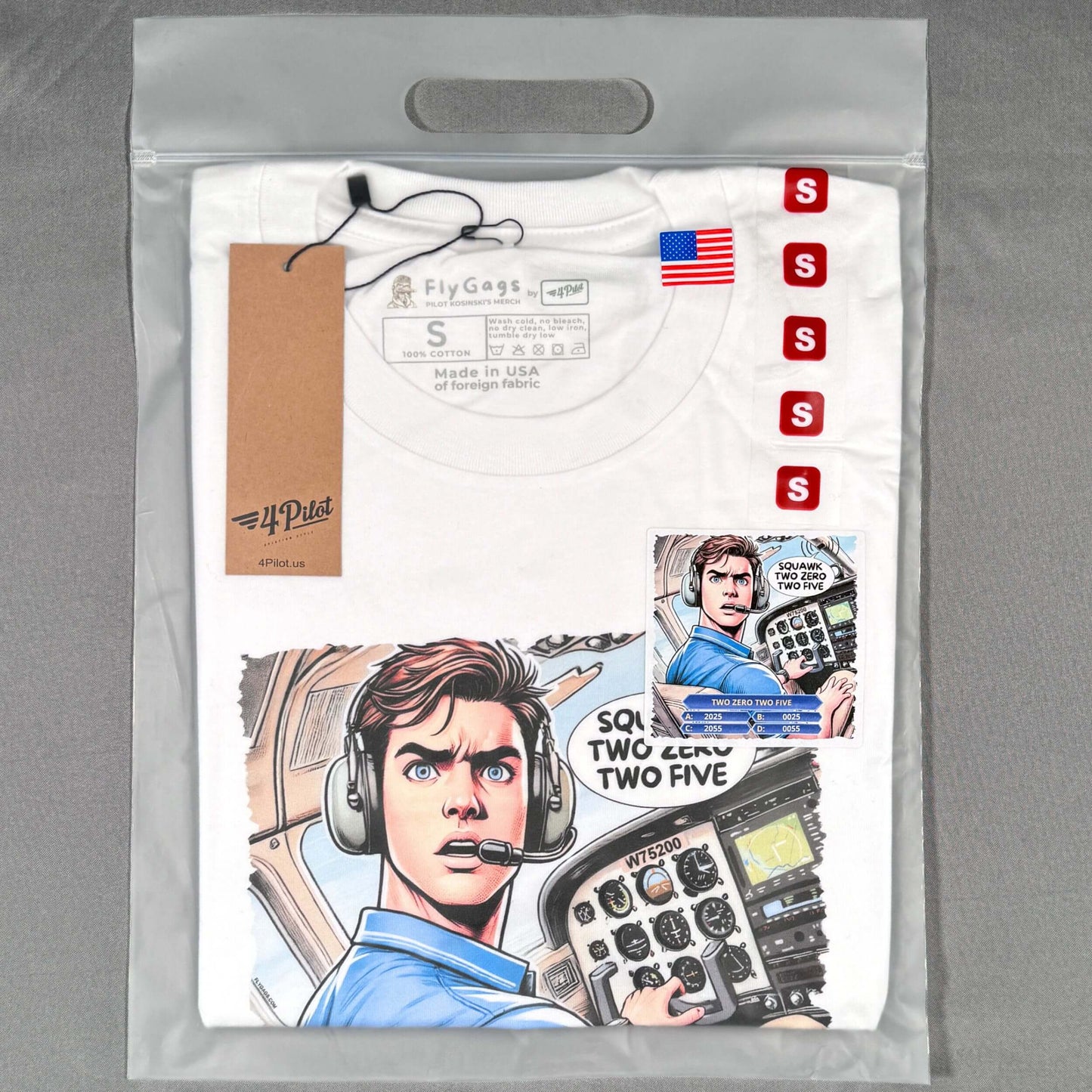 SQUAWK 2025 PREMIUM TEE PILOT COMICS