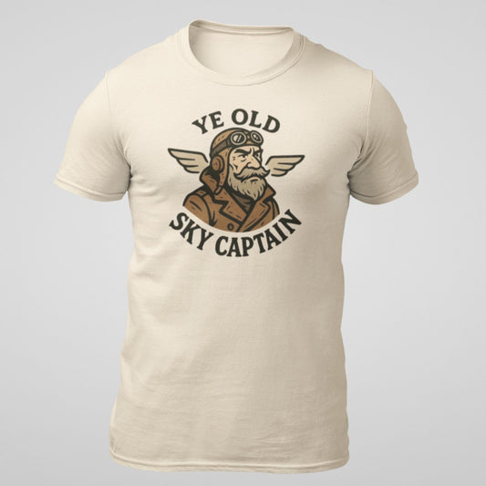 SKY CAPTAIN Funny Aviation T-Shirt - The FlyGags Parody collection