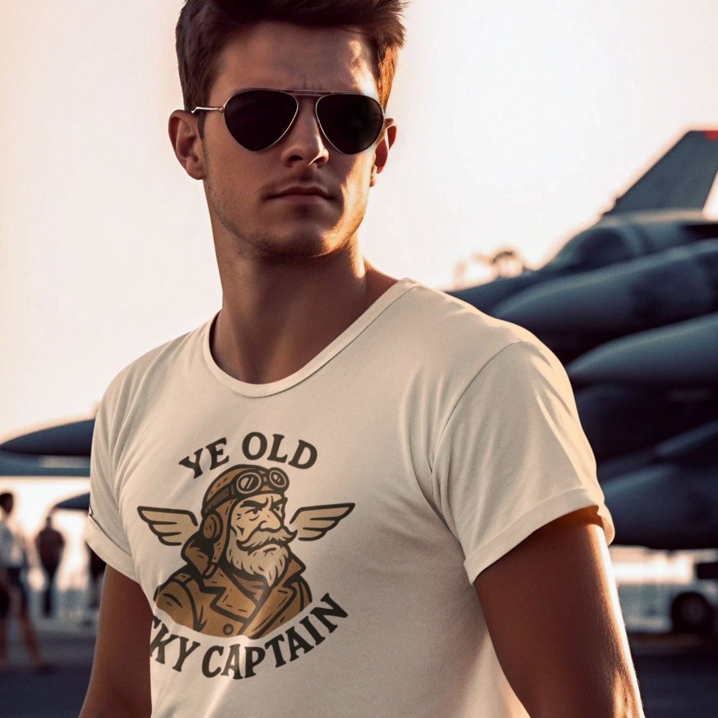SKY CAPTAIN Funny Aviation T-Shirt - The FlyGags Parody collection