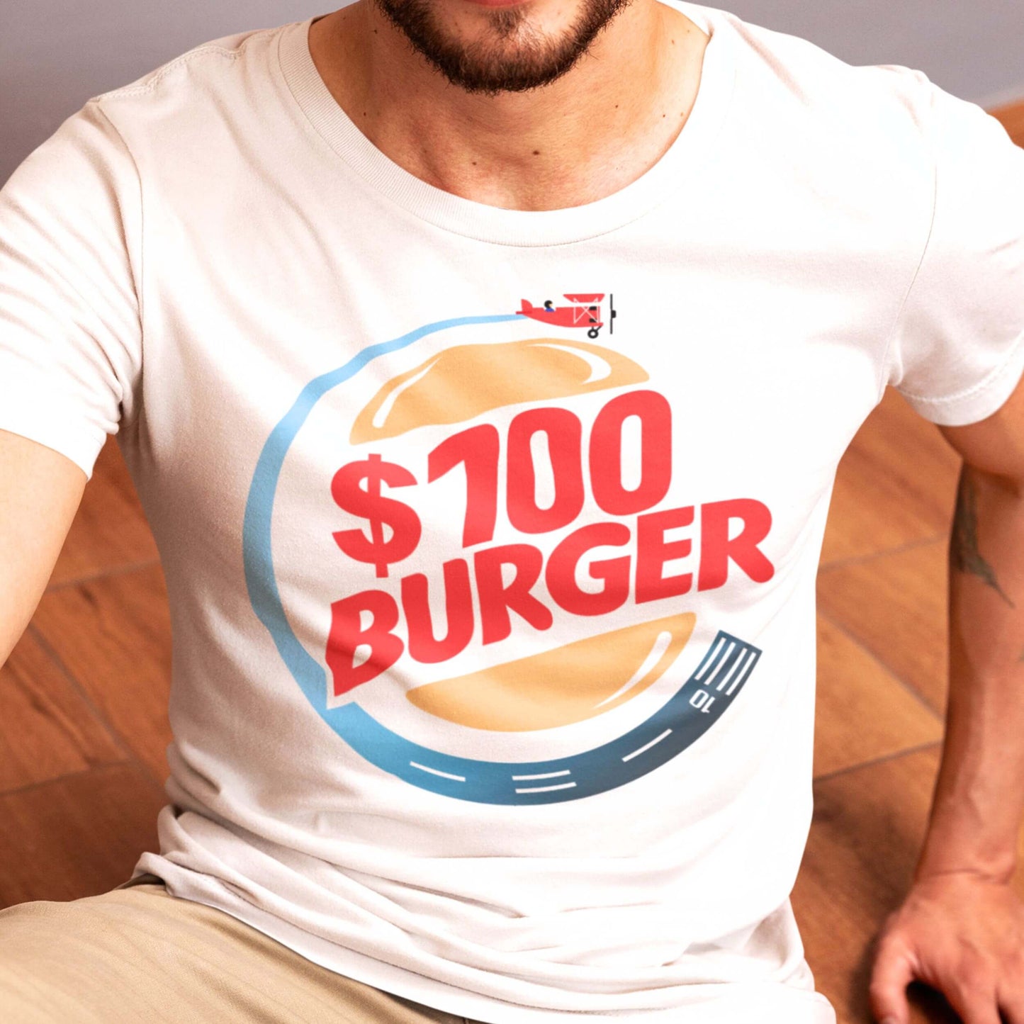 $100 BURGER REGULAR TEE THE PARODY HANGAR