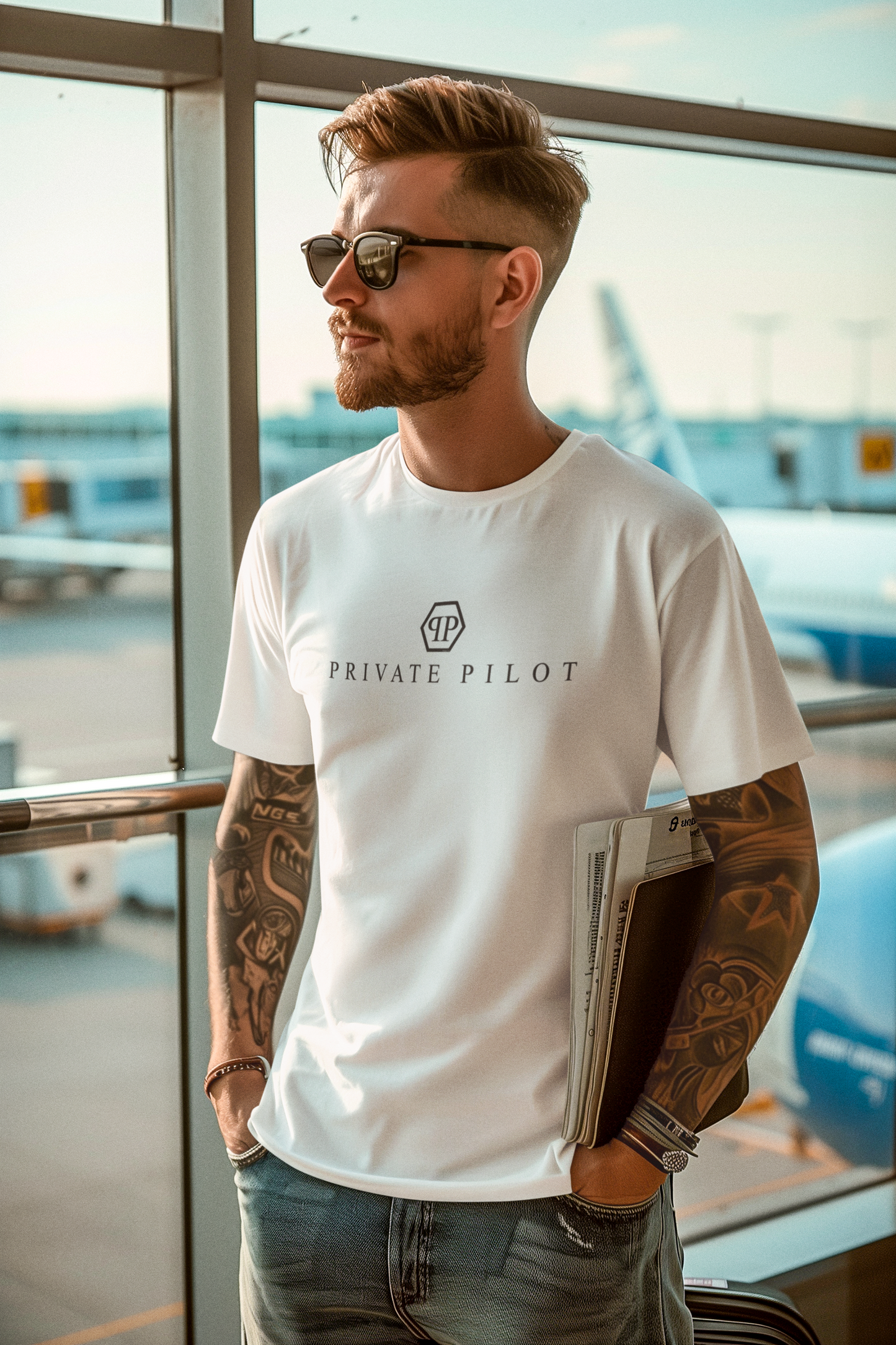 "PRIVATE PILOT" THE PARODY HANGAR PREMIUM T‑SHIRT