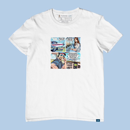 "QUICKIE" CLASSIC PILOT COMICS PREMIUM T‑SHIRT