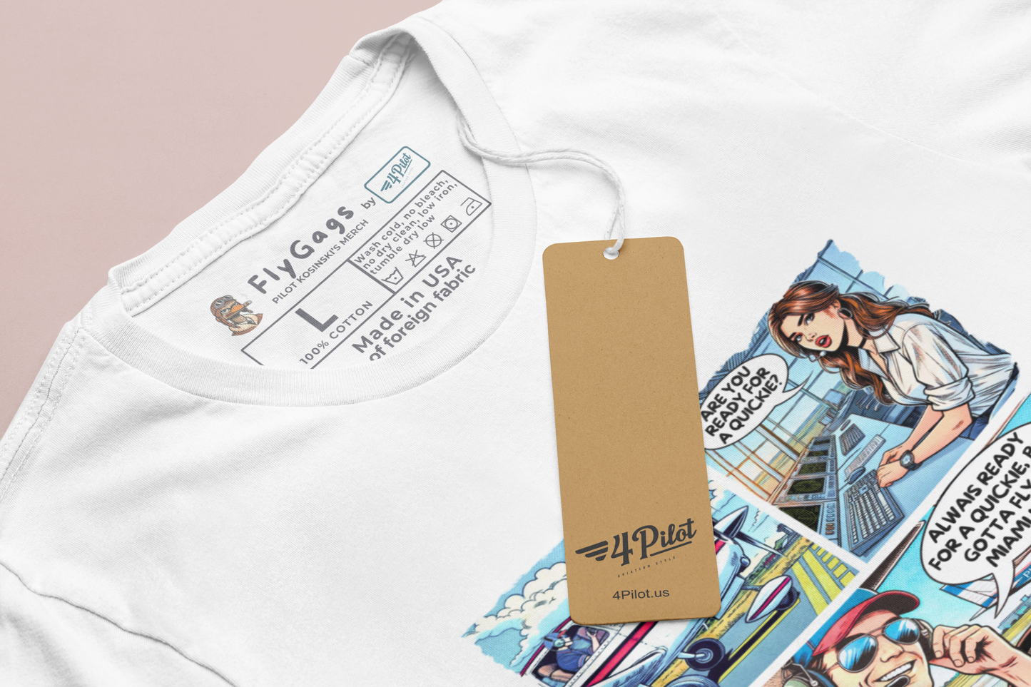 "QUICKIE" CLASSIC PILOT COMICS PREMIUM T‑SHIRT