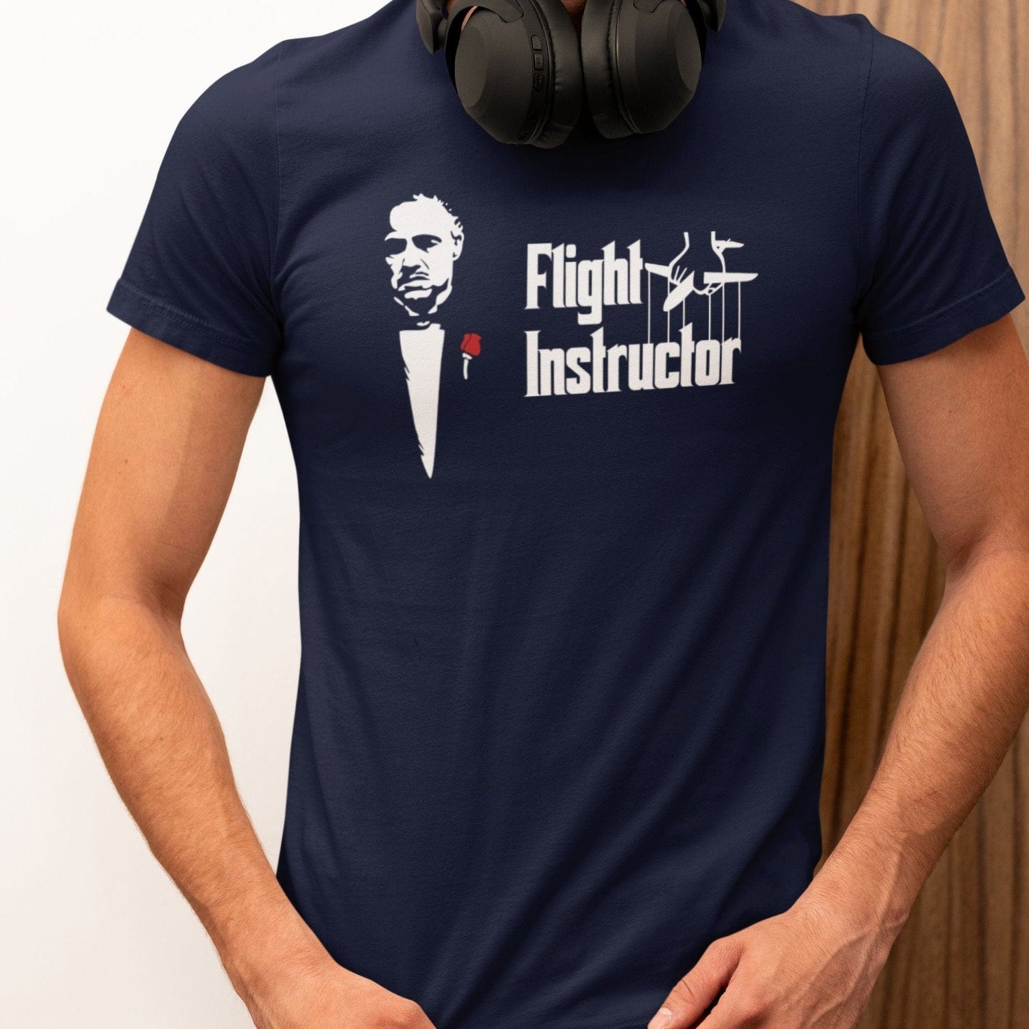 "FLIGHT INSTRUCTOR" TEE, STD, THE PARODY HANGAR COLLECTION GENERAL AVIATION T-SHIRT FOR PILOT S / NAVY PILOT GIFT