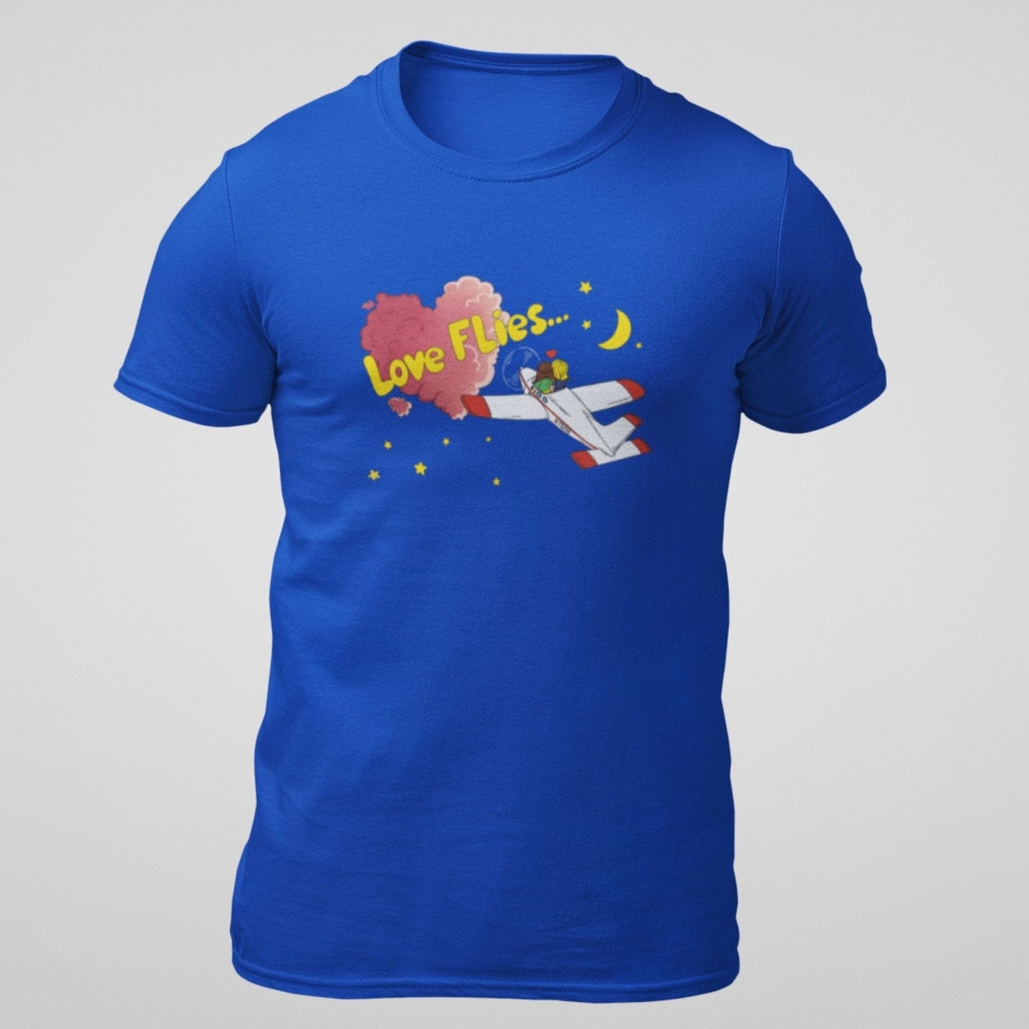 "LOVE FLIES" STD TEE THE PARODY HANGAR COLLECTION GENERAL AVIATION T-SHIRT FOR PILOT PILOT GIFT