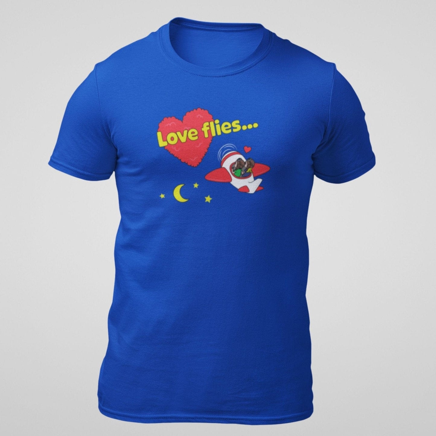 "LOVE FLIES" Ver.2 STD TEE THE PARODY HANGAR COLLECTION GENERAL AVIATION T-SHIRT FOR PILOT PILOT GIFT