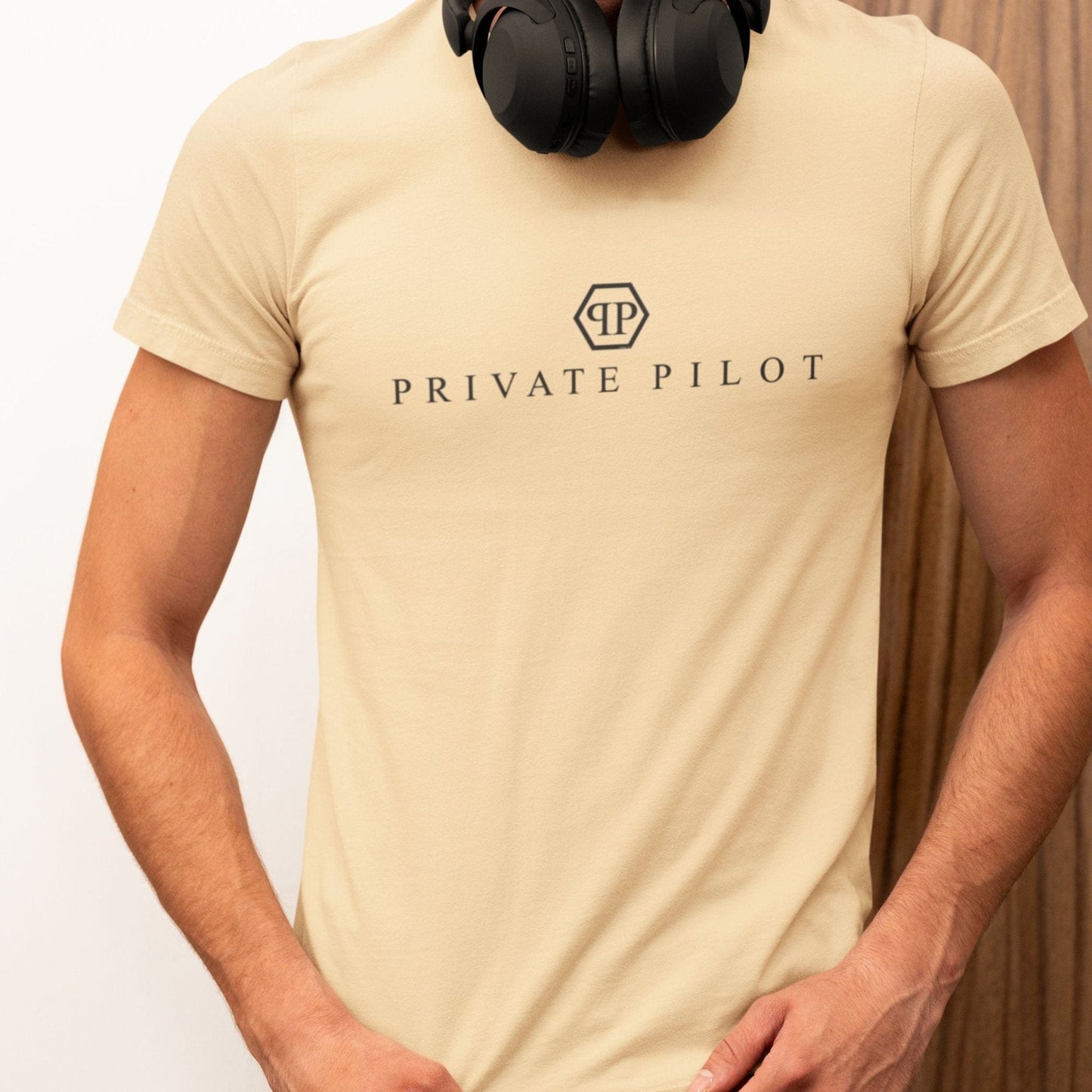 "PRIVATE PILOT" TEE, STD, THE PARODY HANGAR COLLECTION GENERAL AVIATION T-SHIRT FOR PILOT S / Natural PILOT GIFT